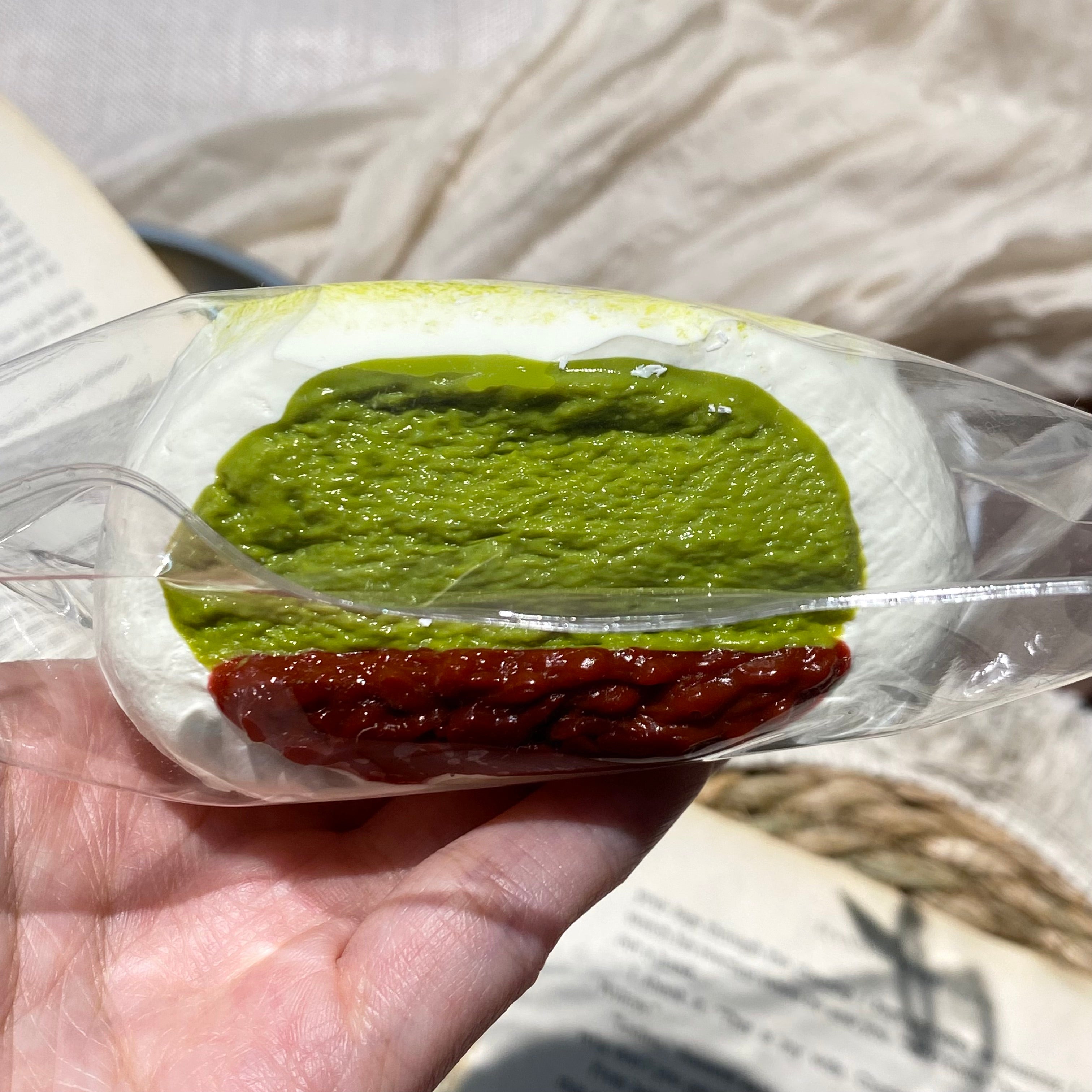 「말차 팥 앙금 다이후쿠」모조 음식 장식품