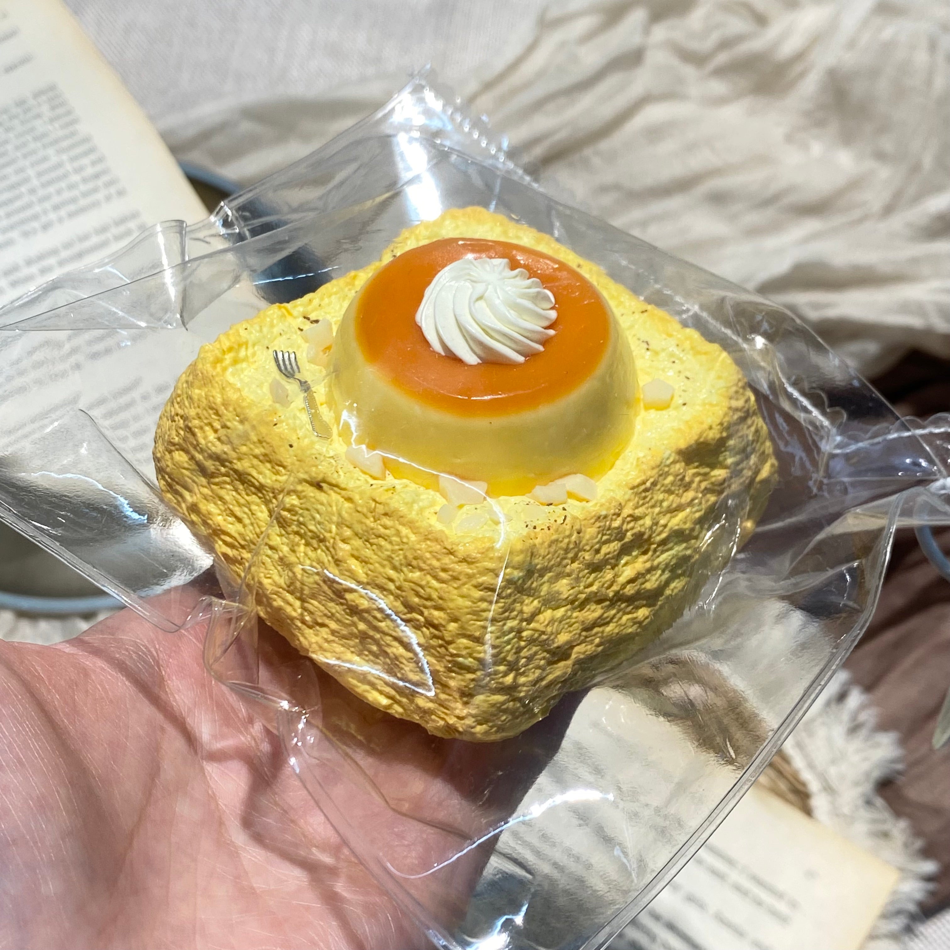 「푸딩 두꺼운 토스트」모조 음식 장식품