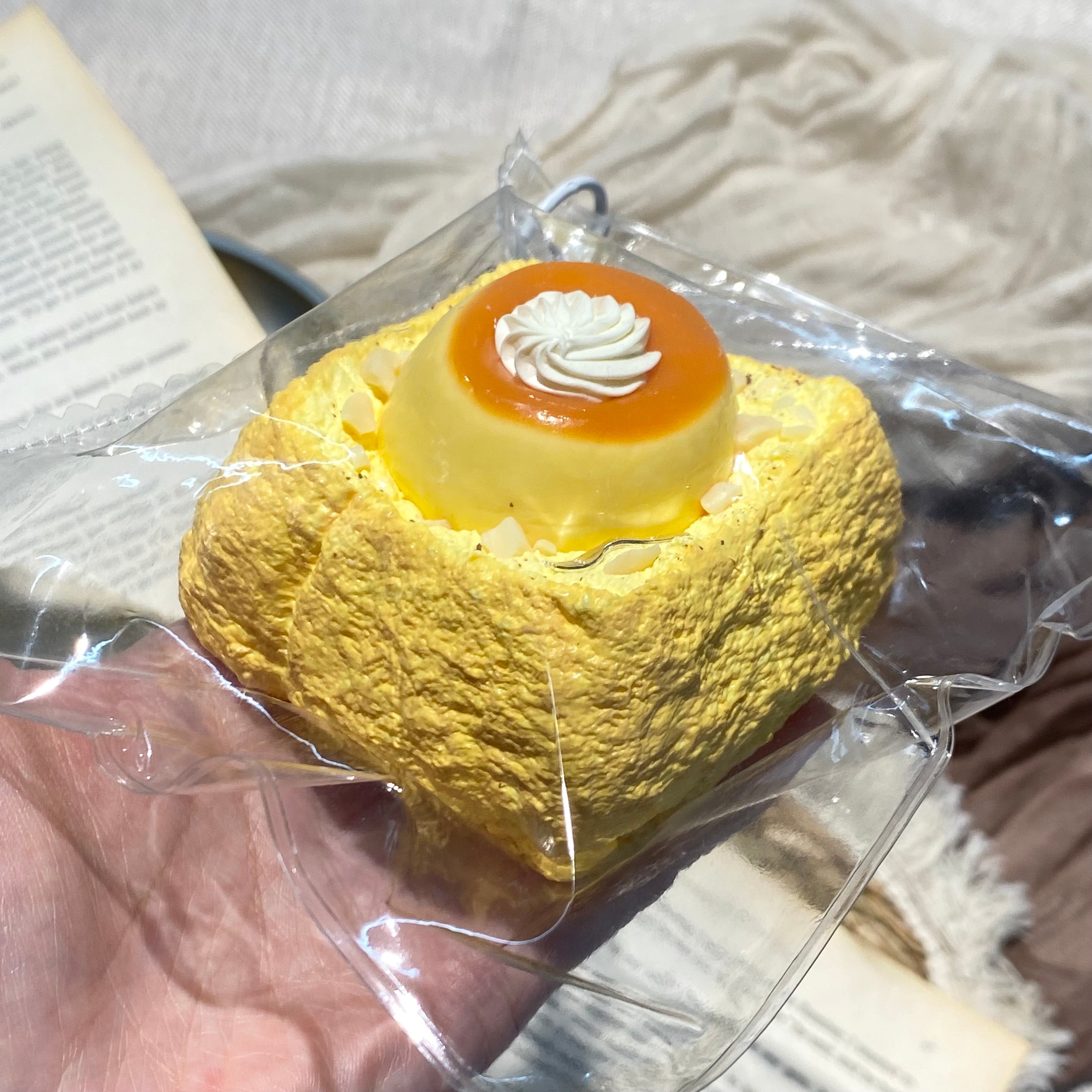 「푸딩 두꺼운 토스트」모조 음식 장식품