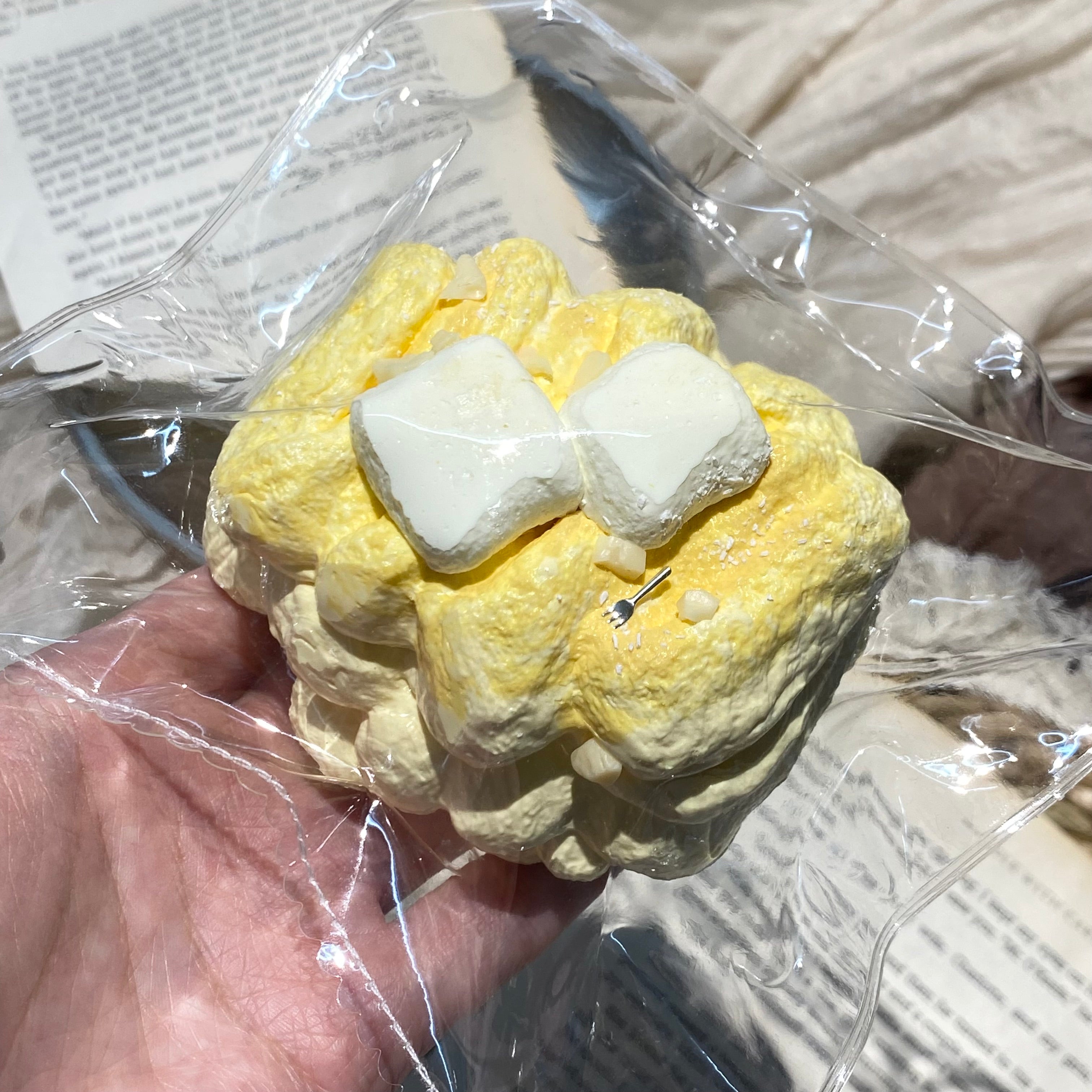 「두유 면화 크림 블록」모조 음식 장식품