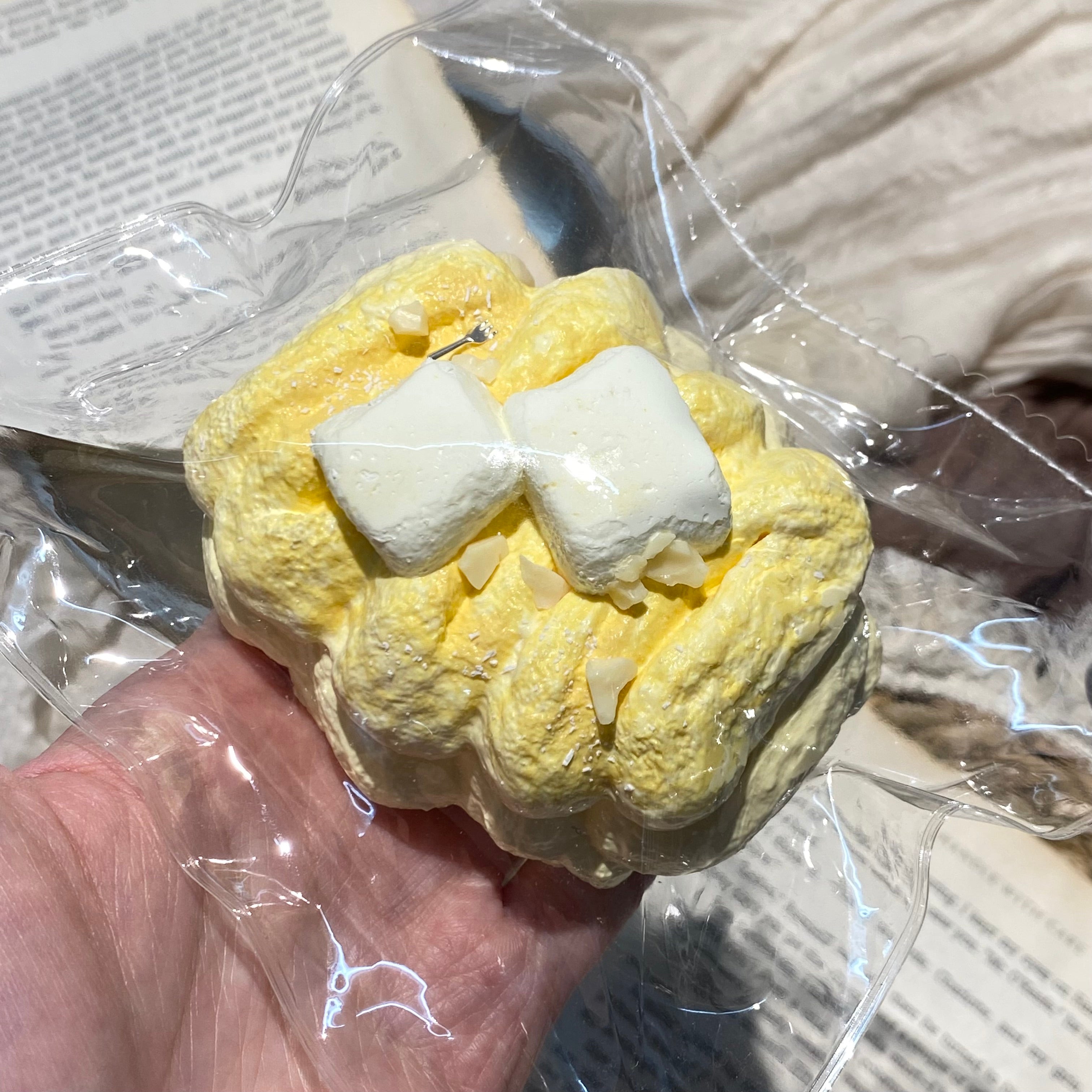 「두유 면화 크림 블록」모조 음식 장식품