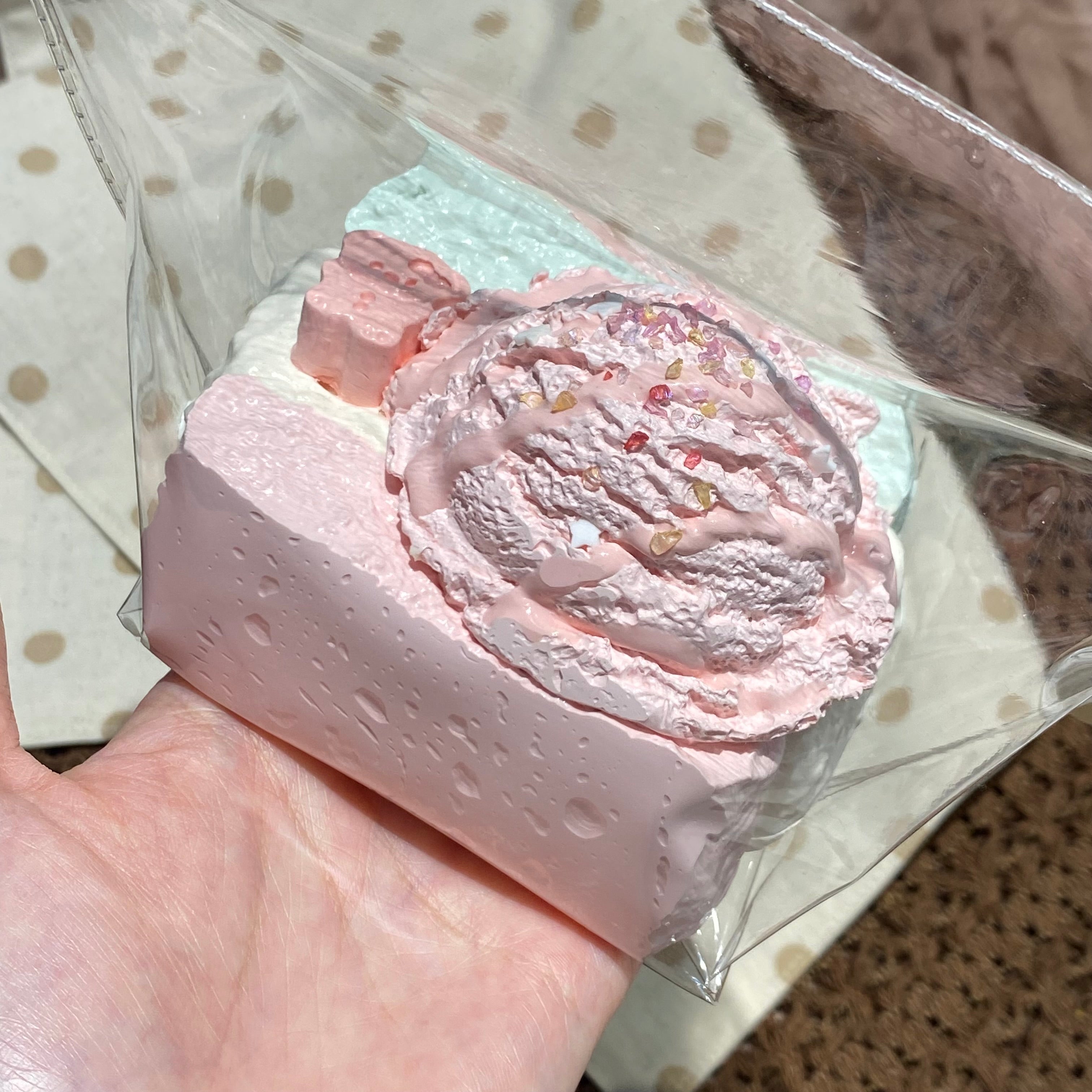 Maorong「민트 딸기 아이스크림 토스트」모조 음식 장식품