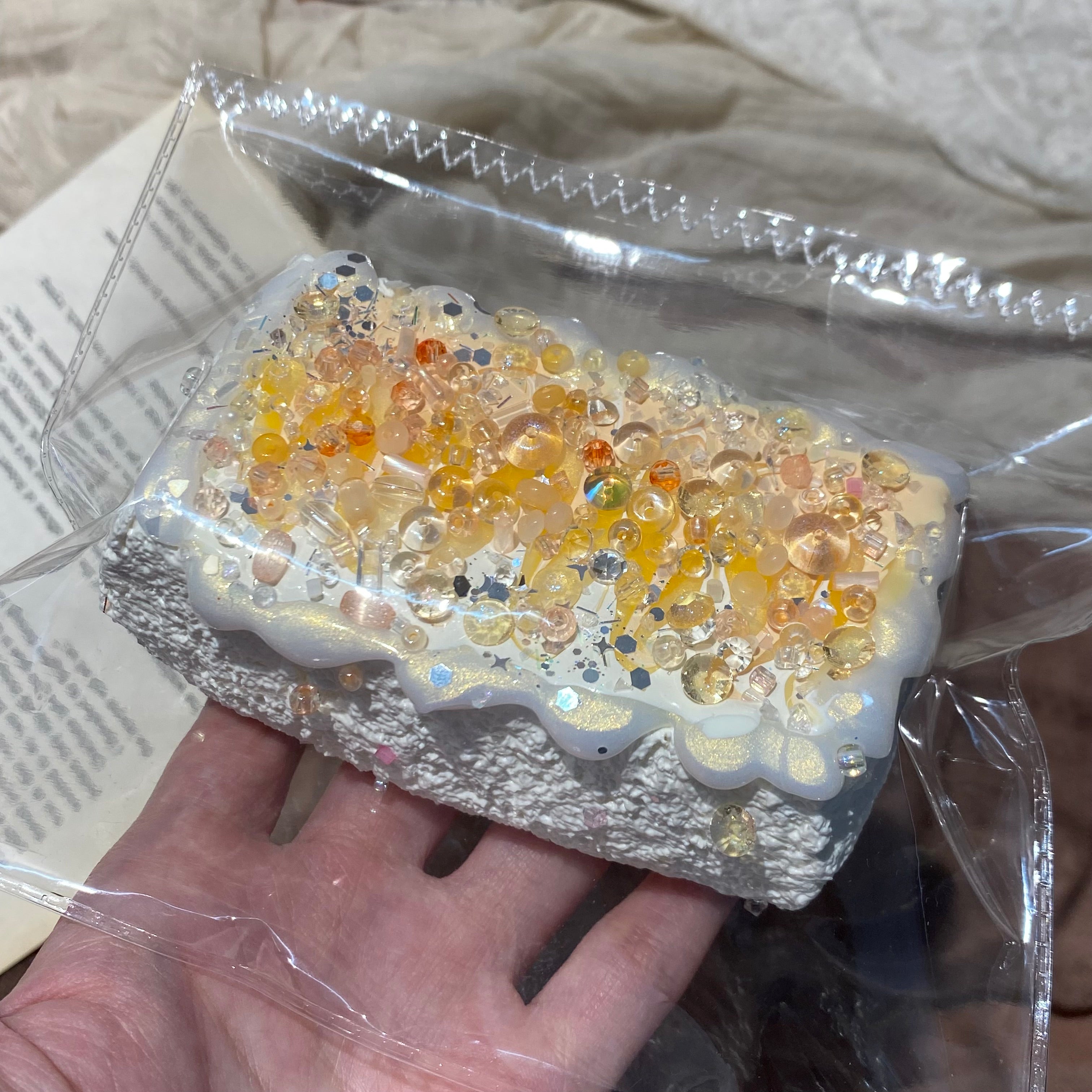 AINI studio「오렌지 라떼아트 롱 식빵」모조 음식 장식품