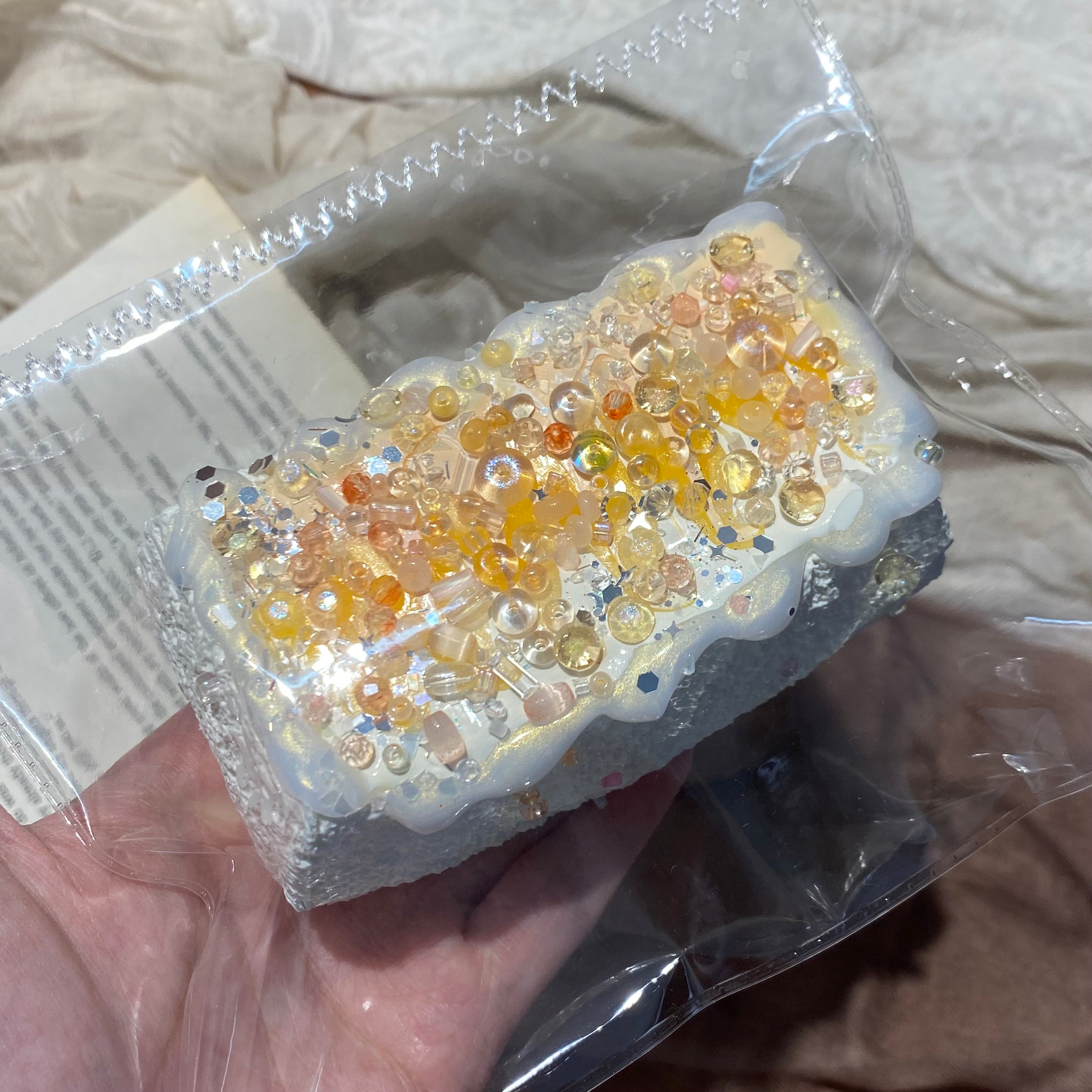 AINI studio「오렌지 라떼아트 롱 식빵」모조 음식 장식품